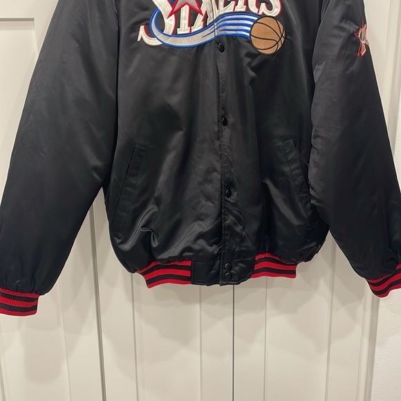 Y2K 2000s NBA Fusion Reebok Philadelphia 76ers Bomber Jacket - Picture 3 of 14